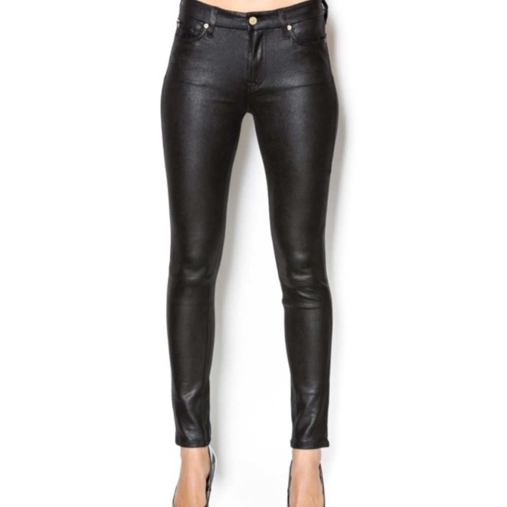 NWT 7 For All Mankind B(air) Black Skinny Jeans